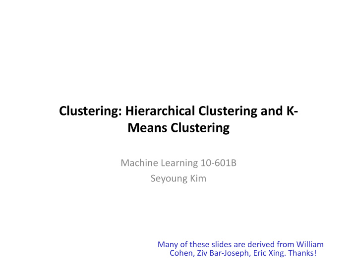 clustering hierarchical clustering and k means clustering