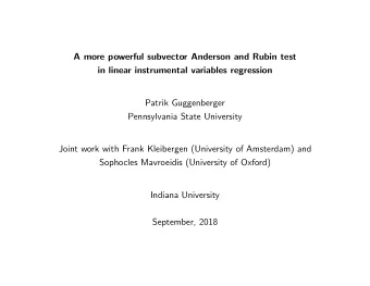 A more powerful subvector Anderson and Rubin test  in linear instrumental variables regression