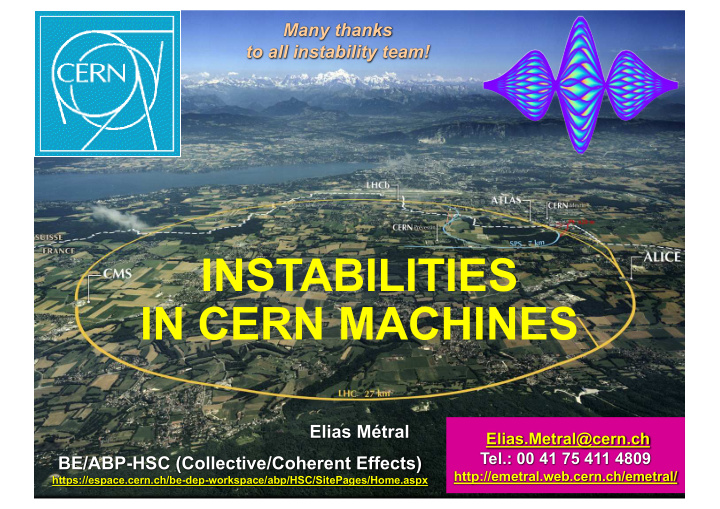 instabilities in cern machines