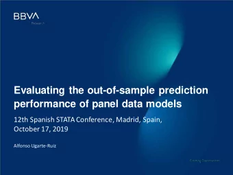 Evaluating the out-of-sample prediction  performance of panel data models  12th Spanish STATA