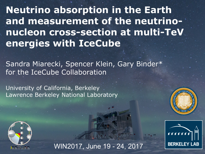 neutrino absorption in the earth and measurement of the