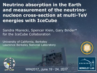Neutrino absorption in the Earth  and measurement of the neutrino-  nucleon cross-section at
