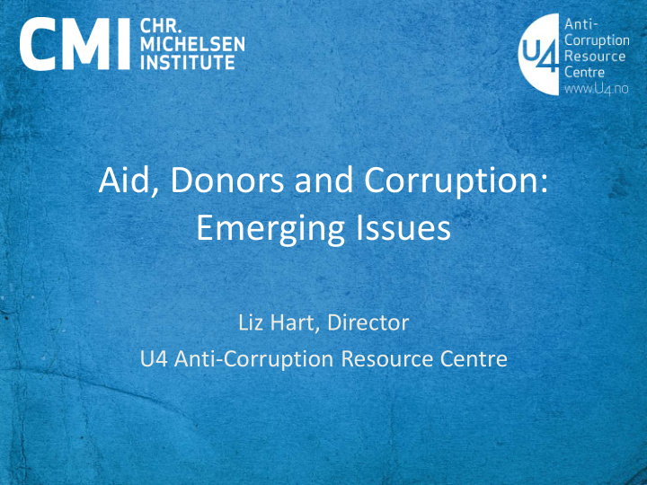 aid donors and corruption emerging issues