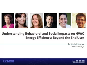 Kristin Heinemeier  Claudia Barriga  Psychology  Sociology  End user  Physiology  Information