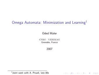 Summary  Machine learning in general and of formal languages in  particular  States,