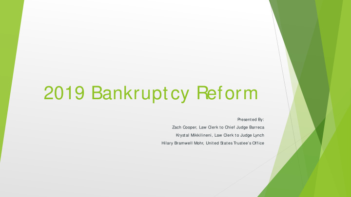 2019 bankruptcy reform