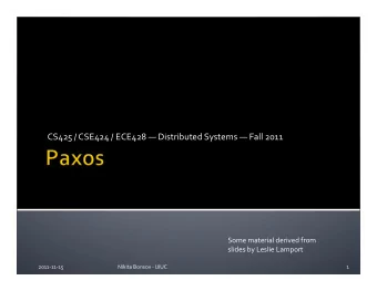 CS425  /  CSE424  /  ECE428    Distributed  Systems    Fall