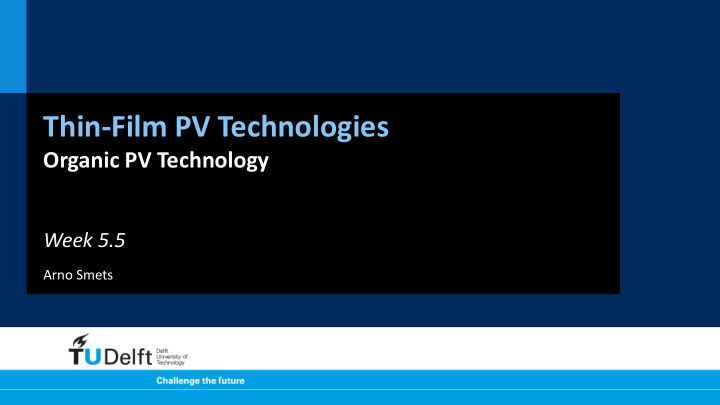 thin film pv technologies