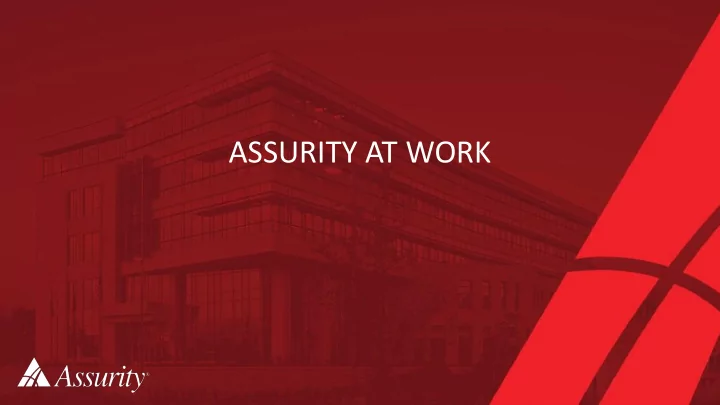assurity at work who are we