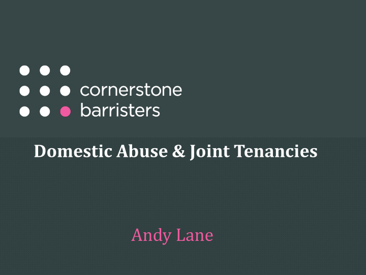 domestic abuse joint tenancies