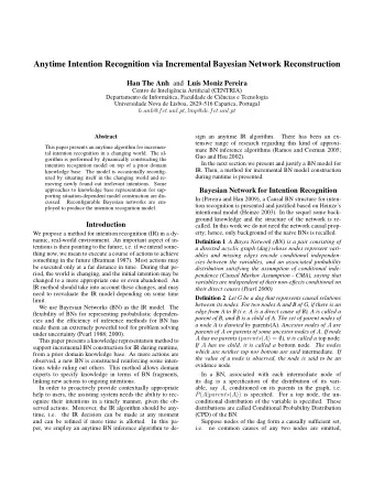 Anytime Intention Recognition via Incremental Bayesian Network Reconstruction Han The Anh and Lu