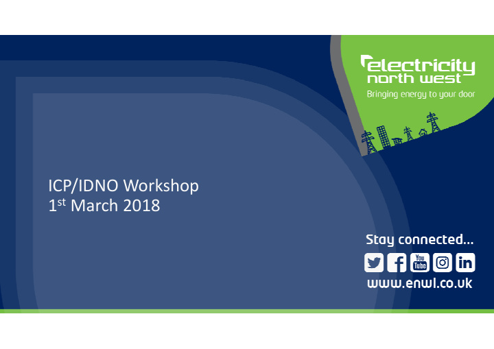 icp idno workshop p 1 st march 2018 welcome mike taylor