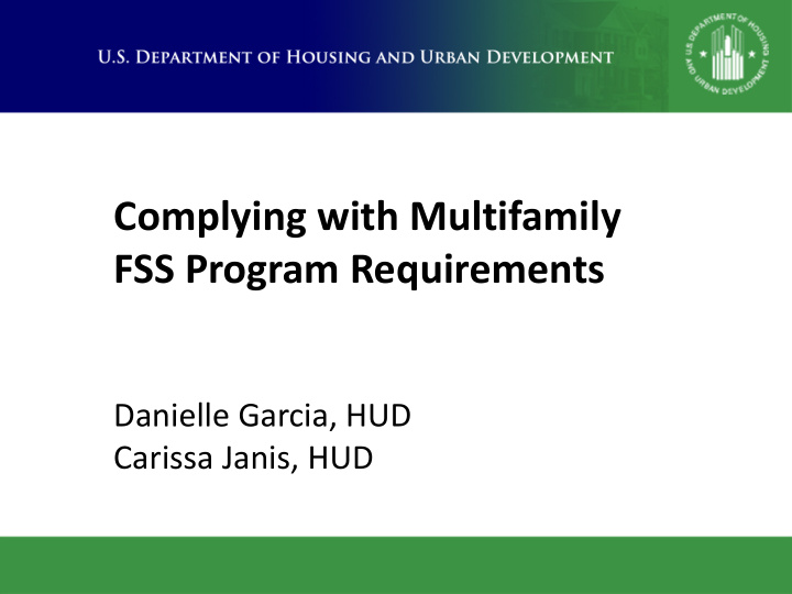 complying with multifamily fss program requirements