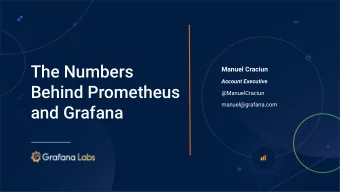 The Numbers  Manuel Craciun  Account Executive  Behind Prometheus  @ManuelCraciun