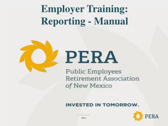 Reporting - Manual  Slide 1  Employer Guide To RIO Self-Service Reporting  - Always contact your