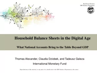 Household Balance Sheets in the Digital Age  What National Accounts Bring to the Table Beyond GDP