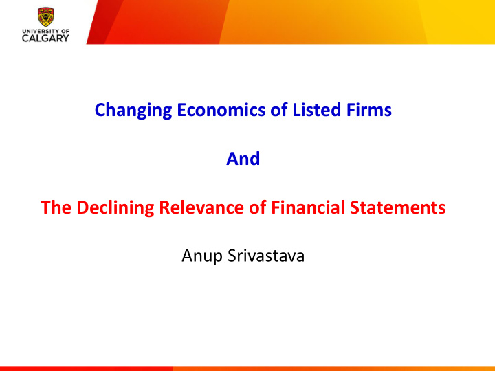changing economics of listed firms