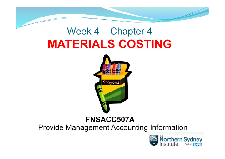 materials costing