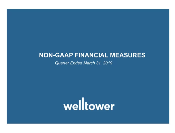 non gaap financial measures