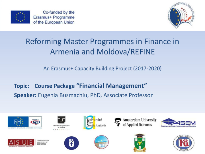 reforming master programmes in finance in armenia and