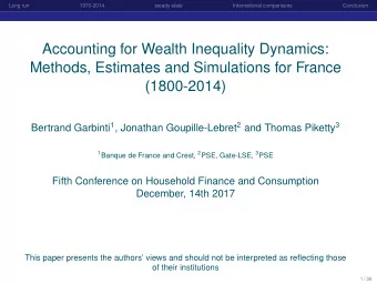 Accounting for Wealth Inequality Dynamics:  Methods, Estimates and Simulations for France