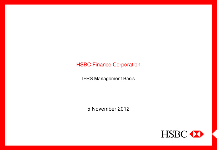 hsbc finance corporation
