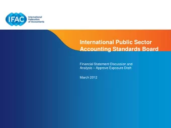 International Public Sector  Accounting Standards Board  Financial Statement Discussion and