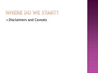 Disclaimers and Caveats  $780 million annual budget  4,200 employees  Serve over