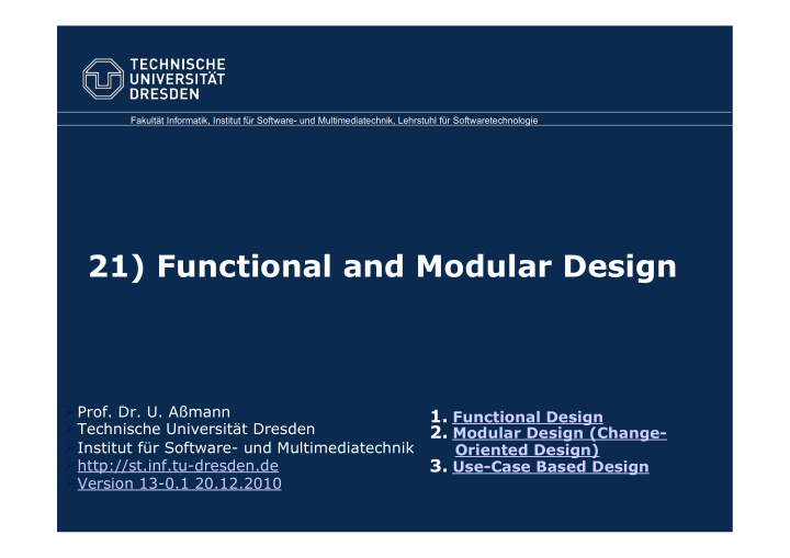 21 functional and modular design