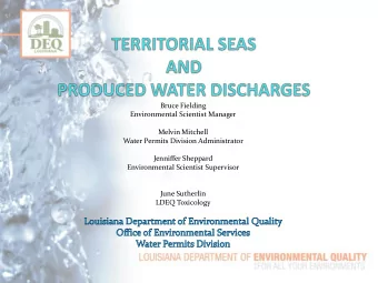 The Territorial Seas  LAG260000 Master General Permit  Discharges covered by this general permit