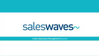 Come in  01  About us  WHY  02  Saleswaves?  CONTENTS  HOW might  03  it be done?  WHAT does