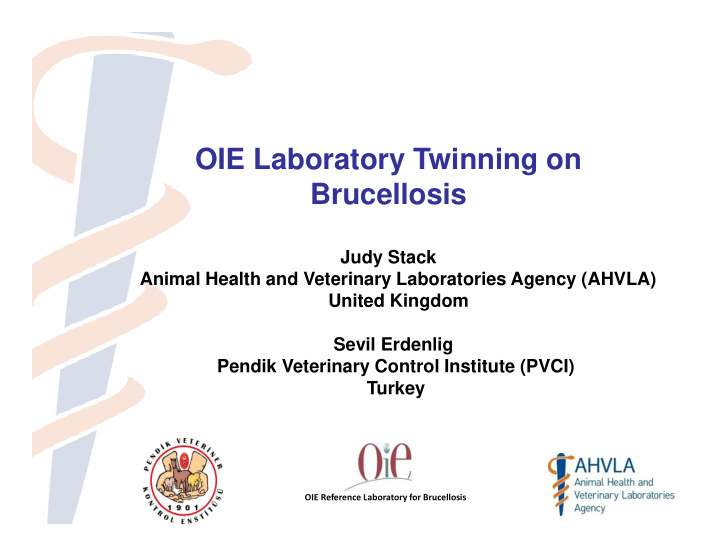 oie laboratory twinning on brucellosis