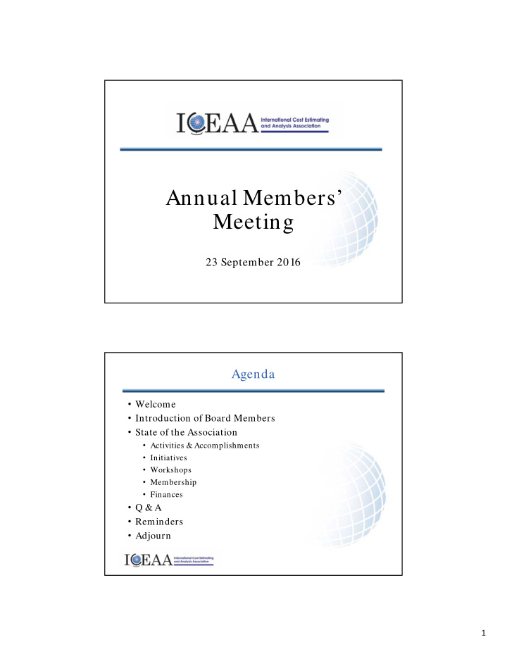 annual members meeting