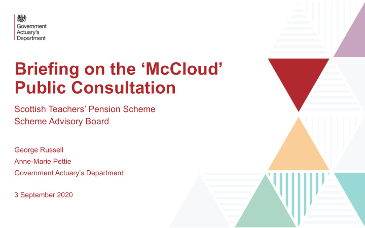 briefing on the mccloud public consultation