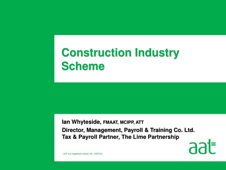 construction industry scheme