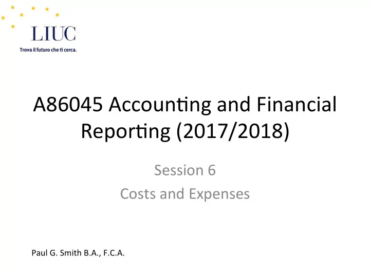 a86045 accoun ng and financial repor ng 2017 2018
