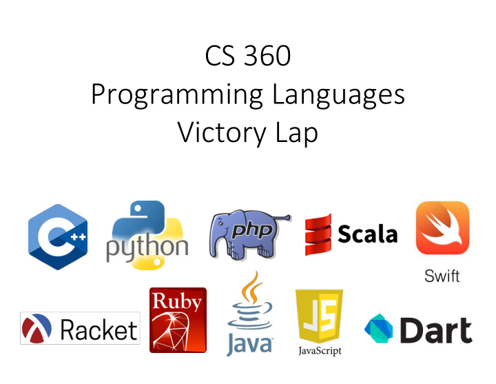 cs 360 programming languages victory lap final exam