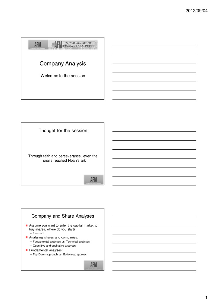 company analysis