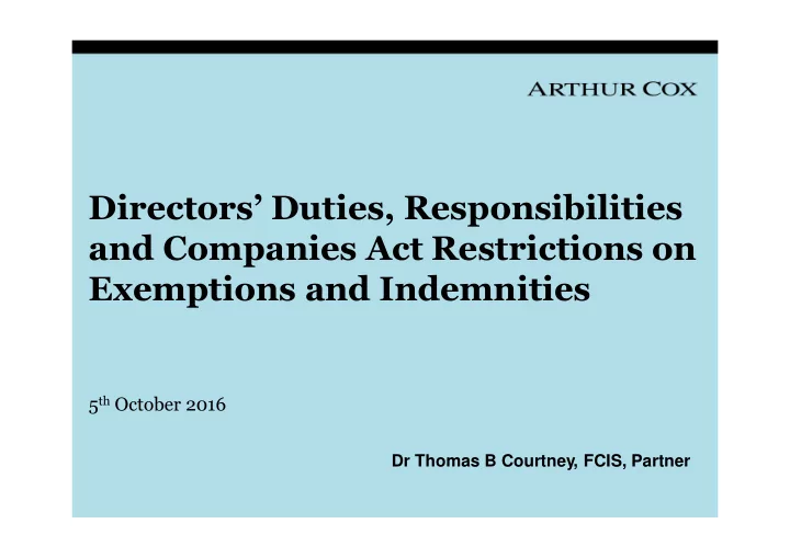 directors duties responsibilities and companies act