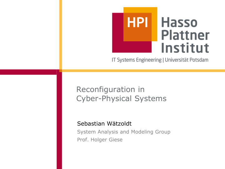 reconfiguration in cyber physical systems