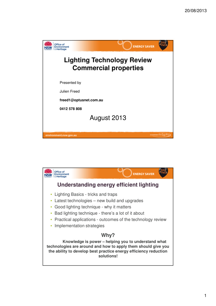 lighting technology review commercial properties