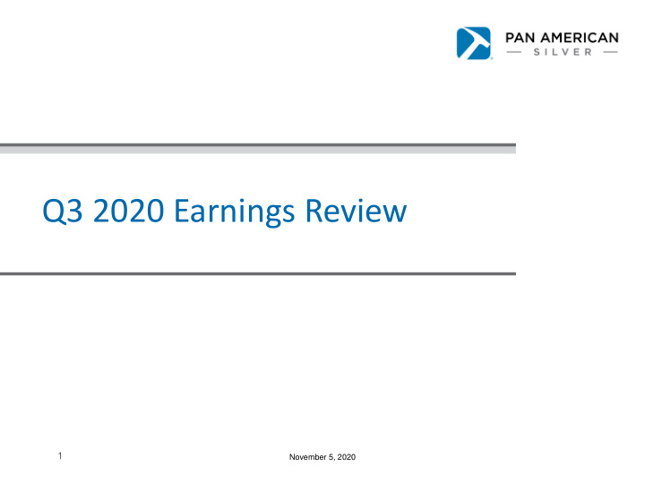 q3 2020 earnings review