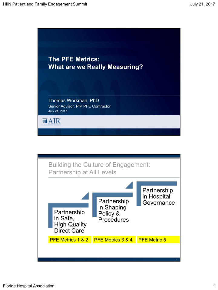 the pfe metrics what are we really measuring