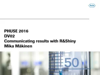 Communicating results with R&amp;Shiny  Mika Mkinen  Introduction  1.  Communicating results (not
