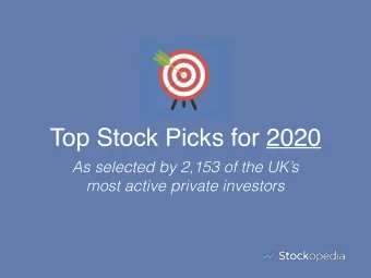 Top Stock Picks for 2020  As selected by 2,153 of the UKs  most active private investors