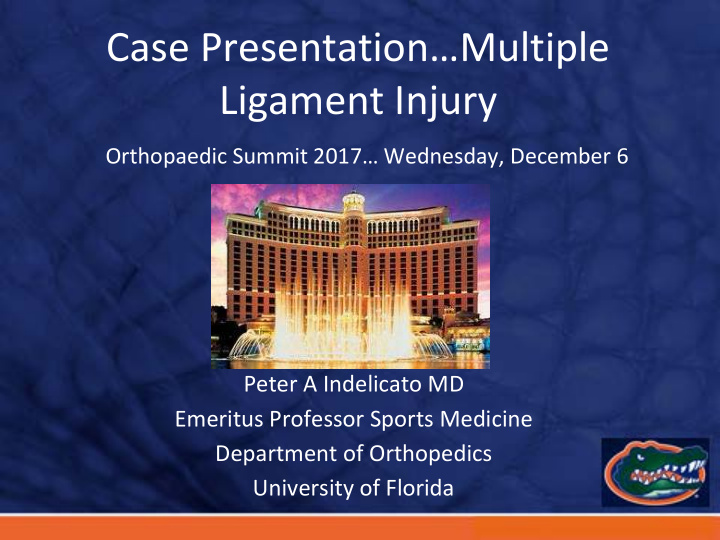 case presentation multiple ligament injury