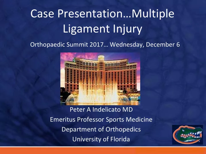 case presentation multiple ligament injury