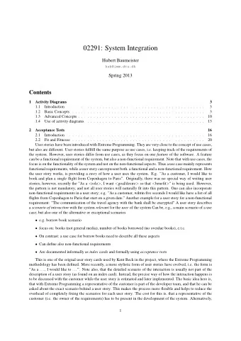 02291: System Integration  Hubert Baumeister  hub@imm.dtu.dk  Spring 2013  Contents  1  Activity