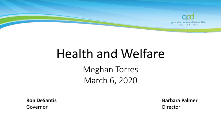 health and welfare