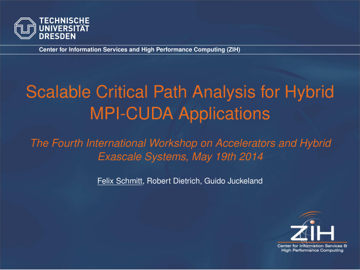 scalable critical path analysis for hybrid mpi cuda